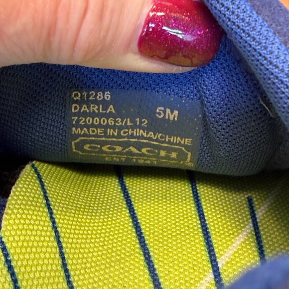 Coach Y2K Vintage Blue Metallic and Nylon Darla Sneaker - Picture 3 of 13